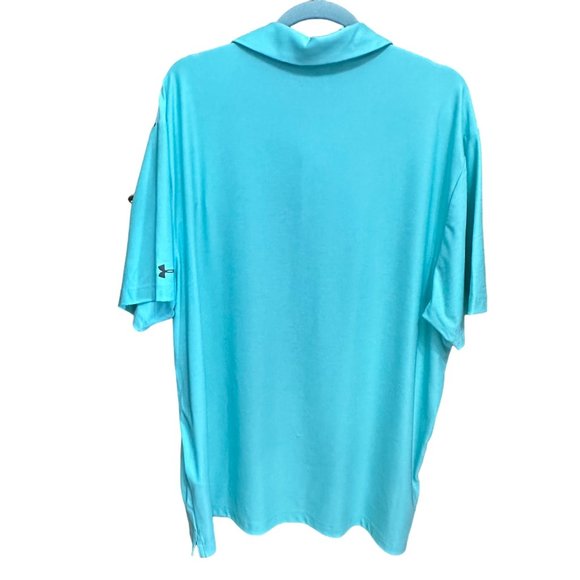 Under Armour Heatgear mens sz 2XL aqua PGA Championship collared 3 button golf s - Picture 4 of 14